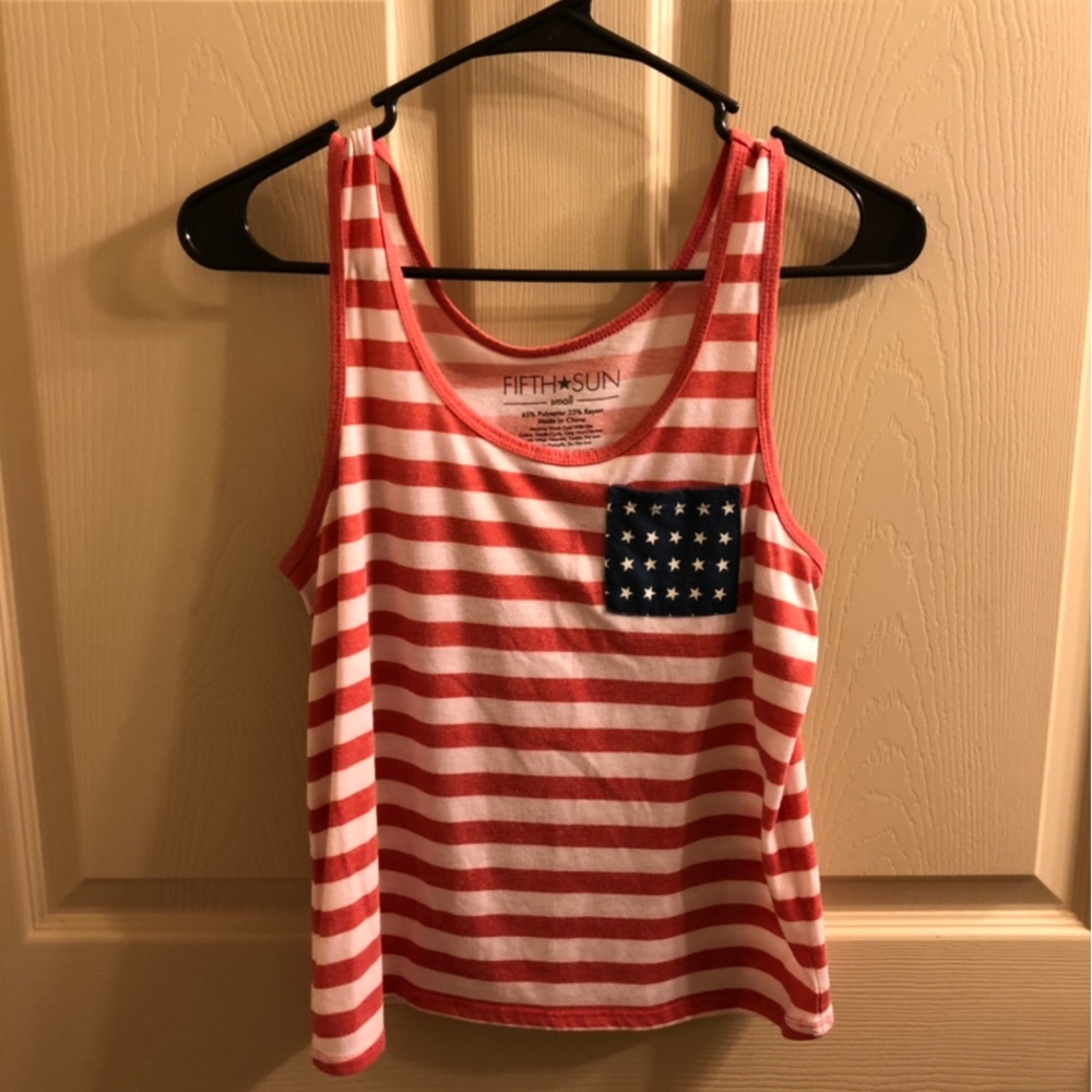 American flag tank top